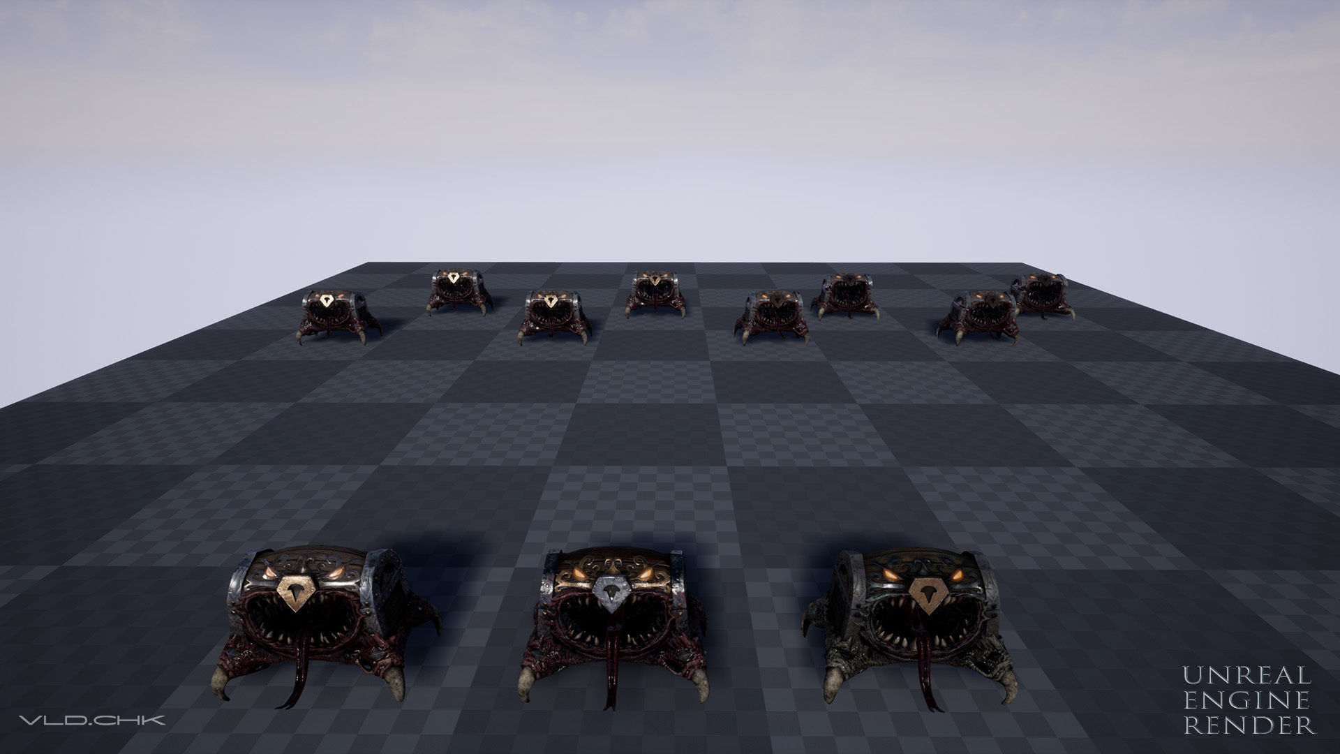 Chest Demon Low-poly 3D model_13