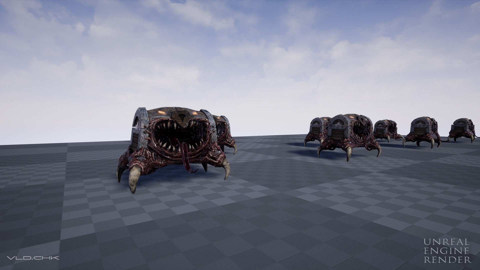 Chest Demon Low-poly 3D model_15