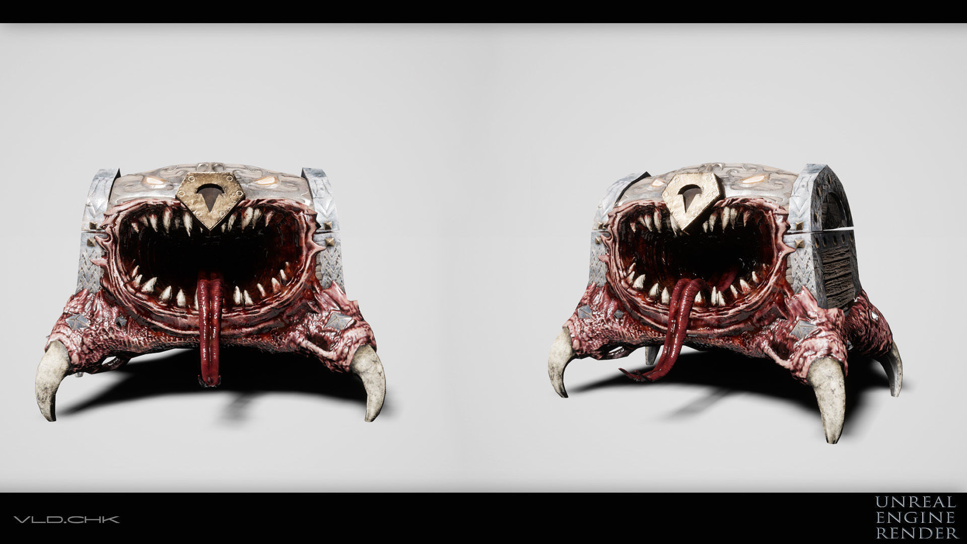 Chest Demon Low-poly 3D model_17