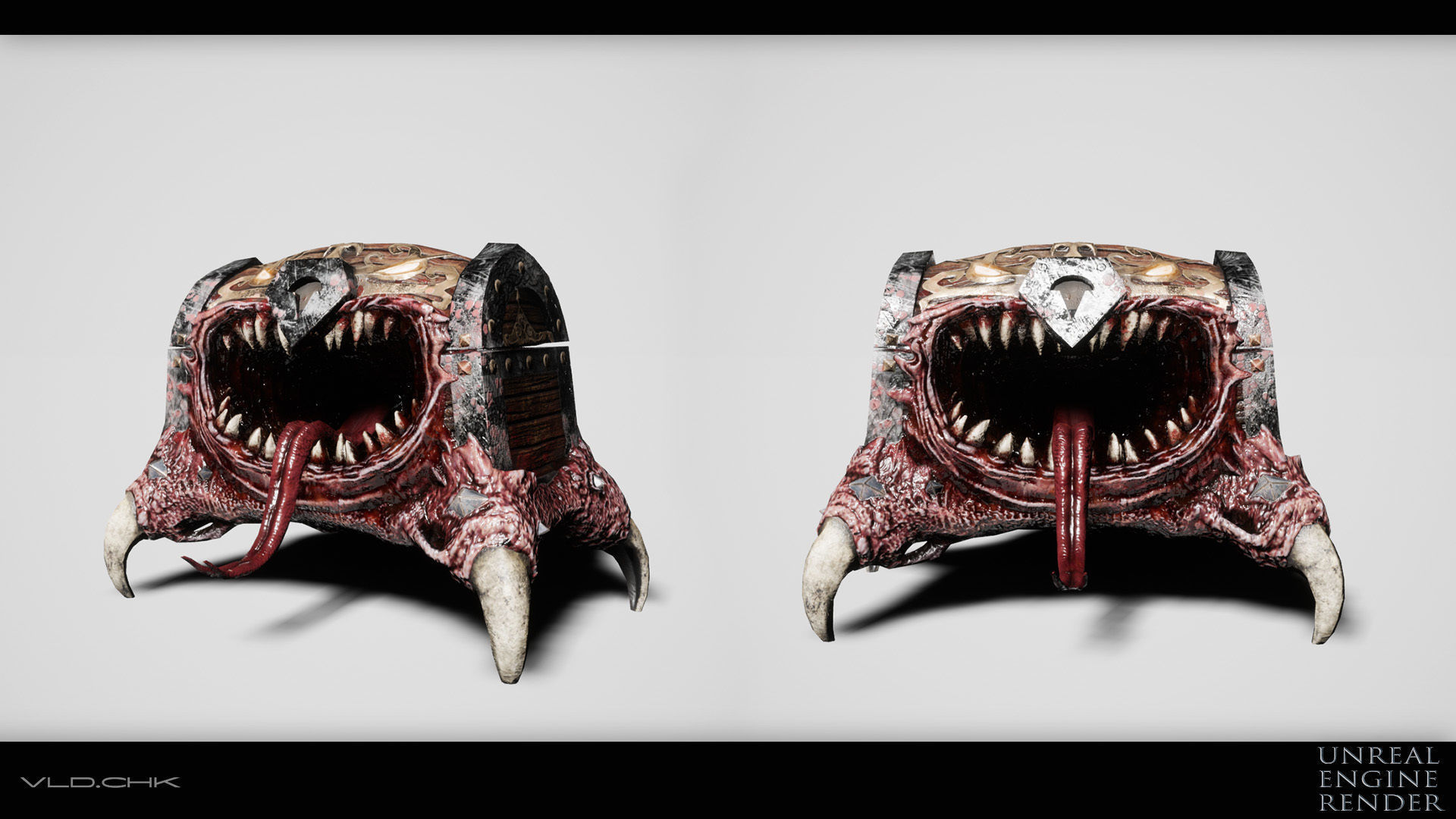 Chest Demon Low-poly 3D model_20