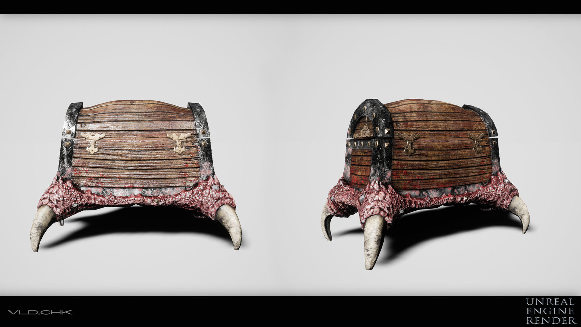 Chest Demon Low-poly 3D model_19