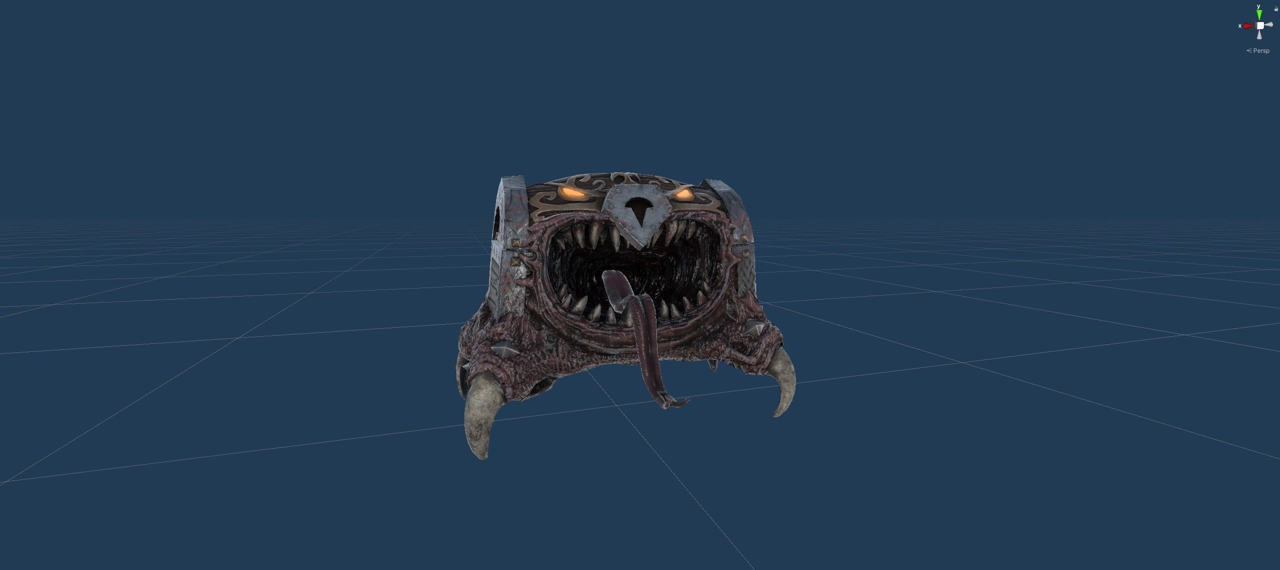 Chest Demon Low-poly 3D model_11