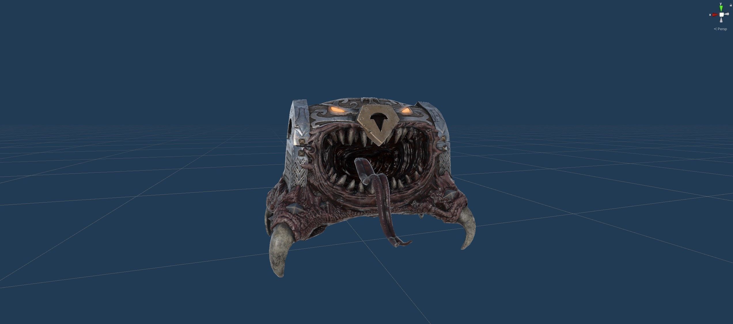 Chest Demon Low-poly 3D model_10