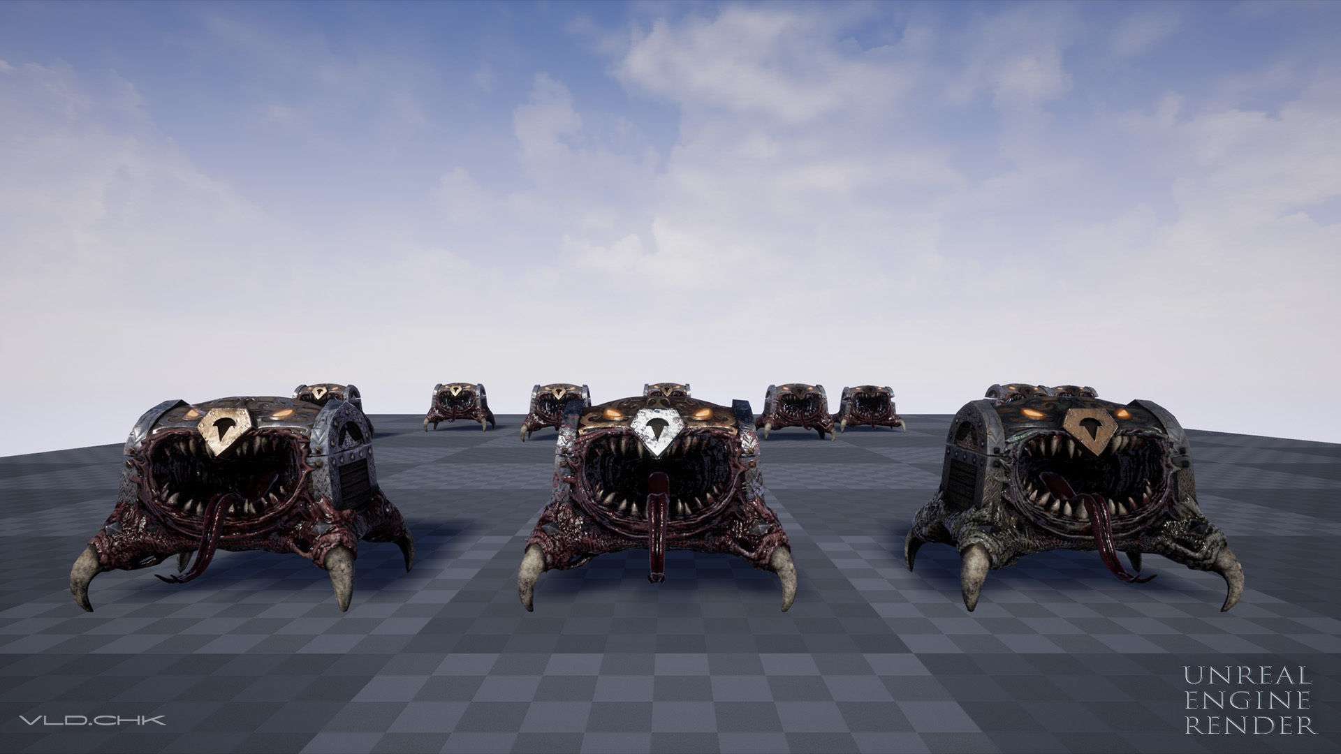 Chest Demon Low-poly 3D model_16