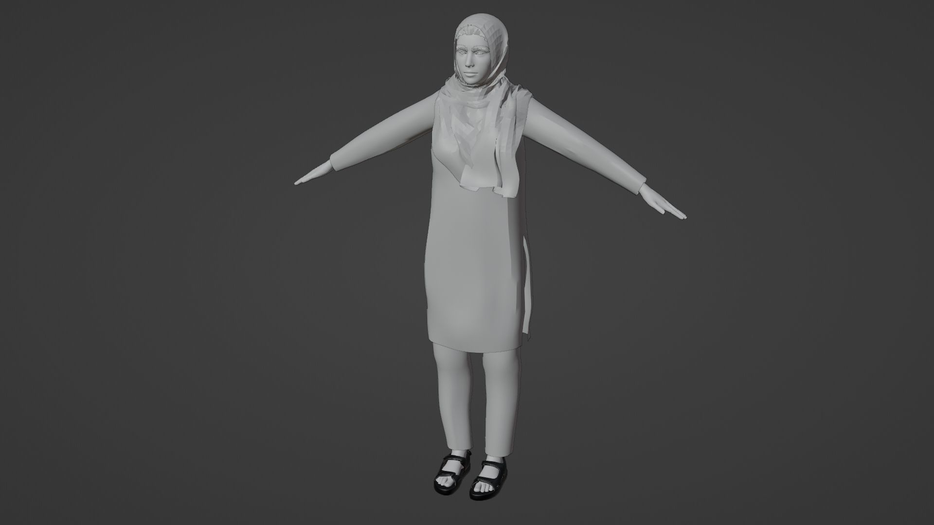 Rajasthani Female Character 4 Low-poly 3D model_23