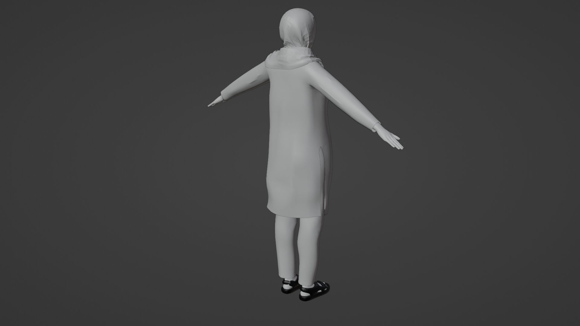Rajasthani Female Character 4 Low-poly 3D model_14