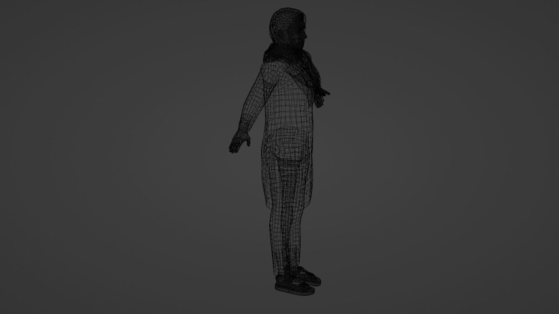 Rajasthani Female Character 4 Low-poly 3D model_18