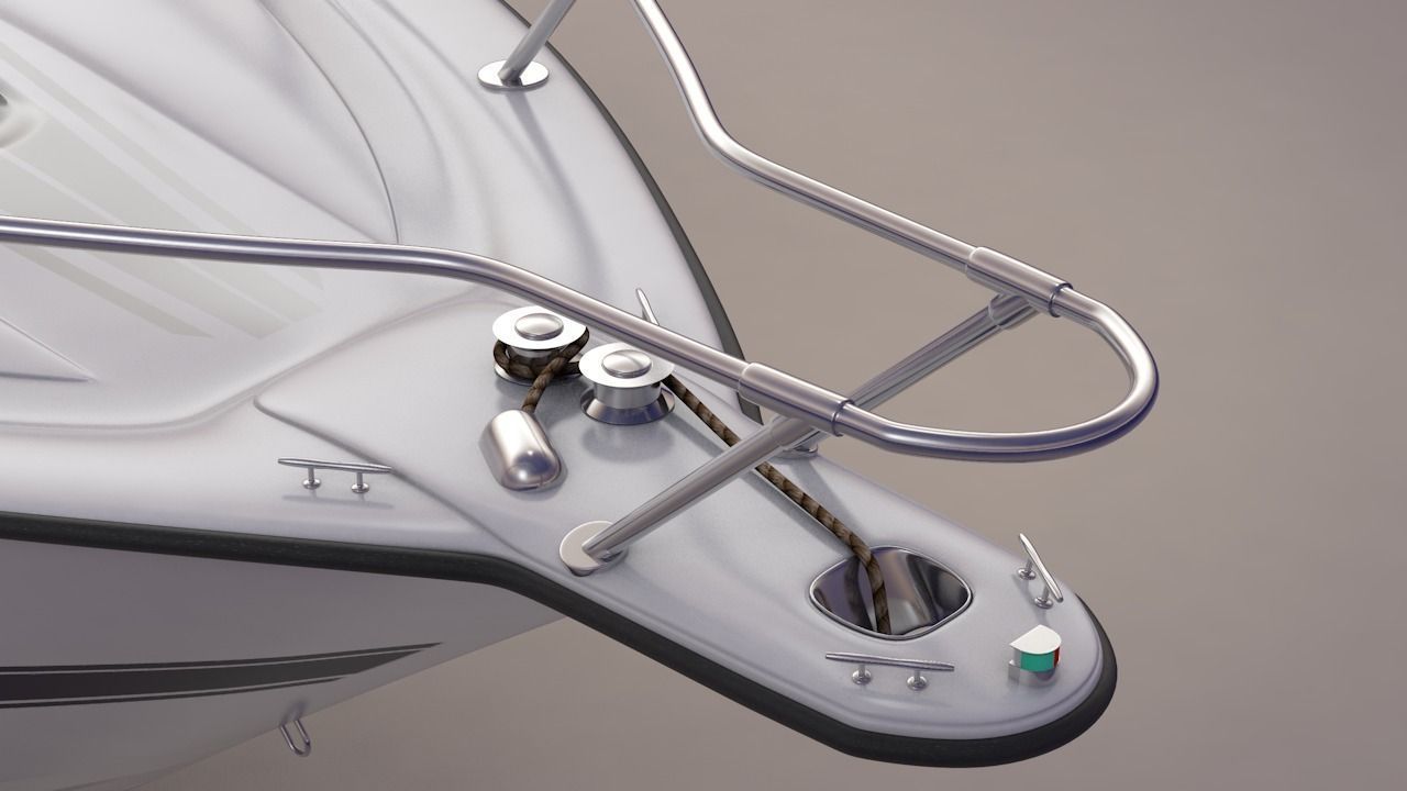 Boston Whaler Center Console Sport Fishing Boat Low-poly 3D model_7