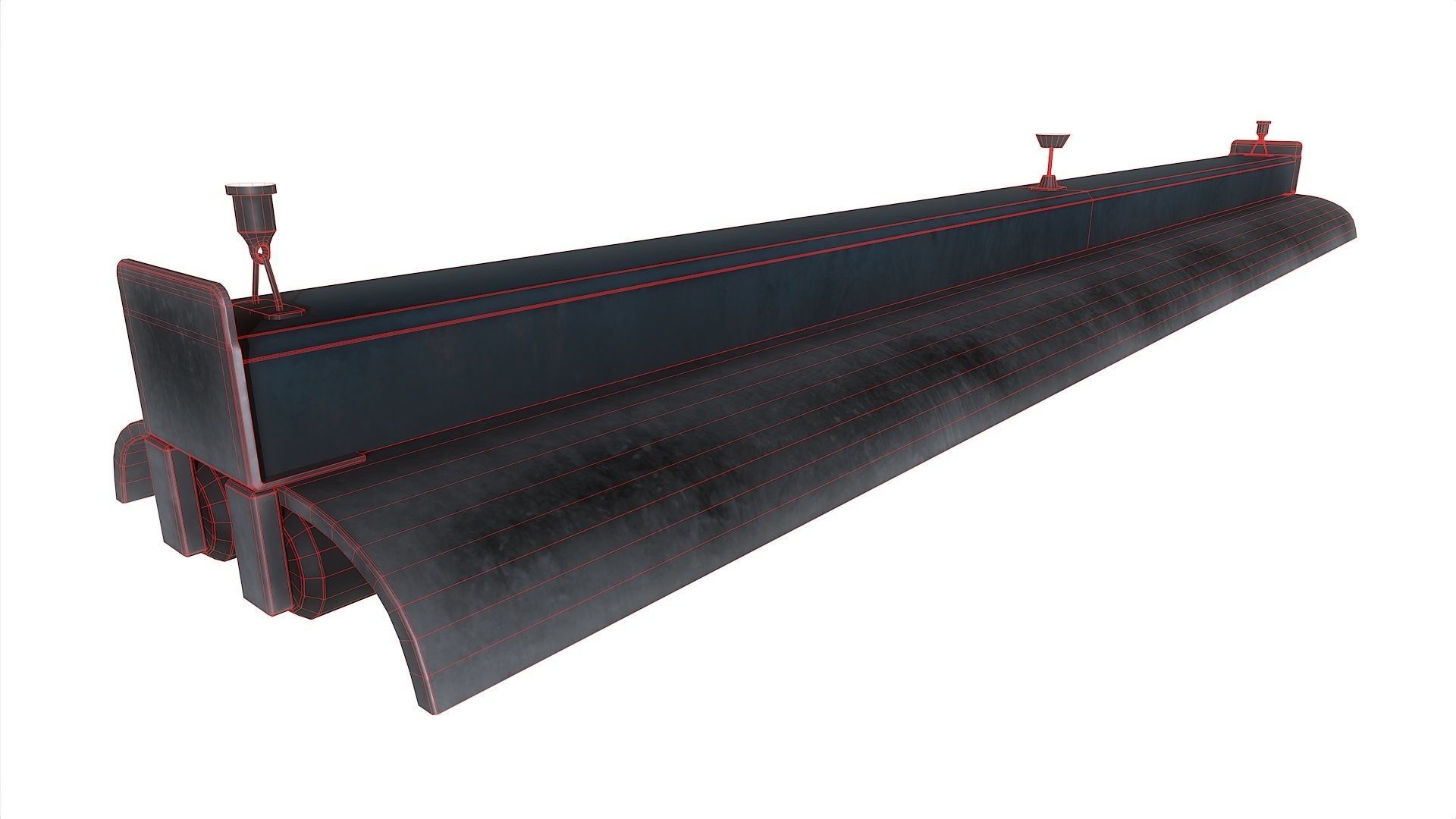 Fluorescent Lamp 07 Low-poly 3D model_4