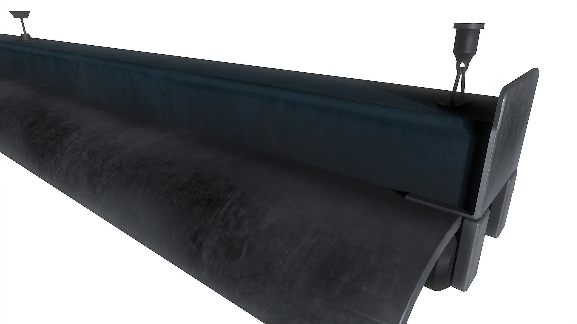 Fluorescent Lamp 07 Low-poly 3D model_8