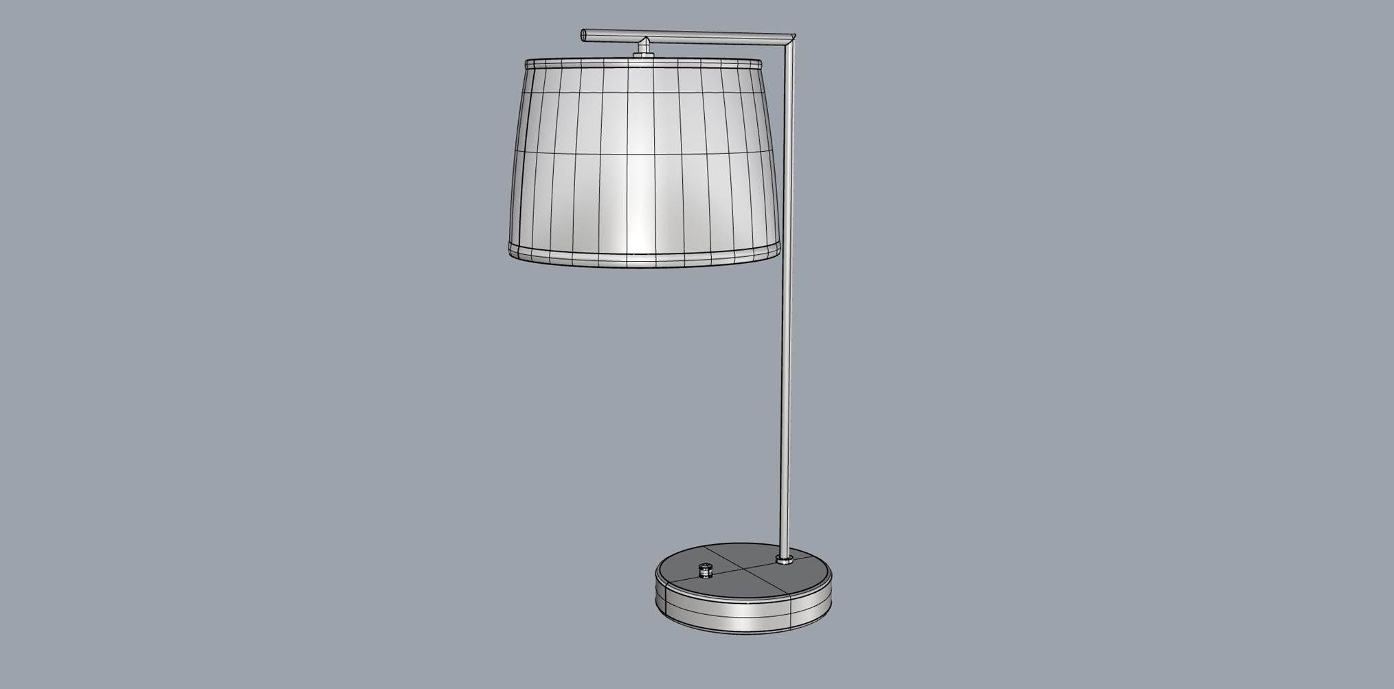 Bed Side Lamp 005 Low-poly 3D model_4