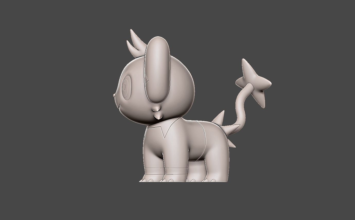 Pokemon shinx 3D print model_6