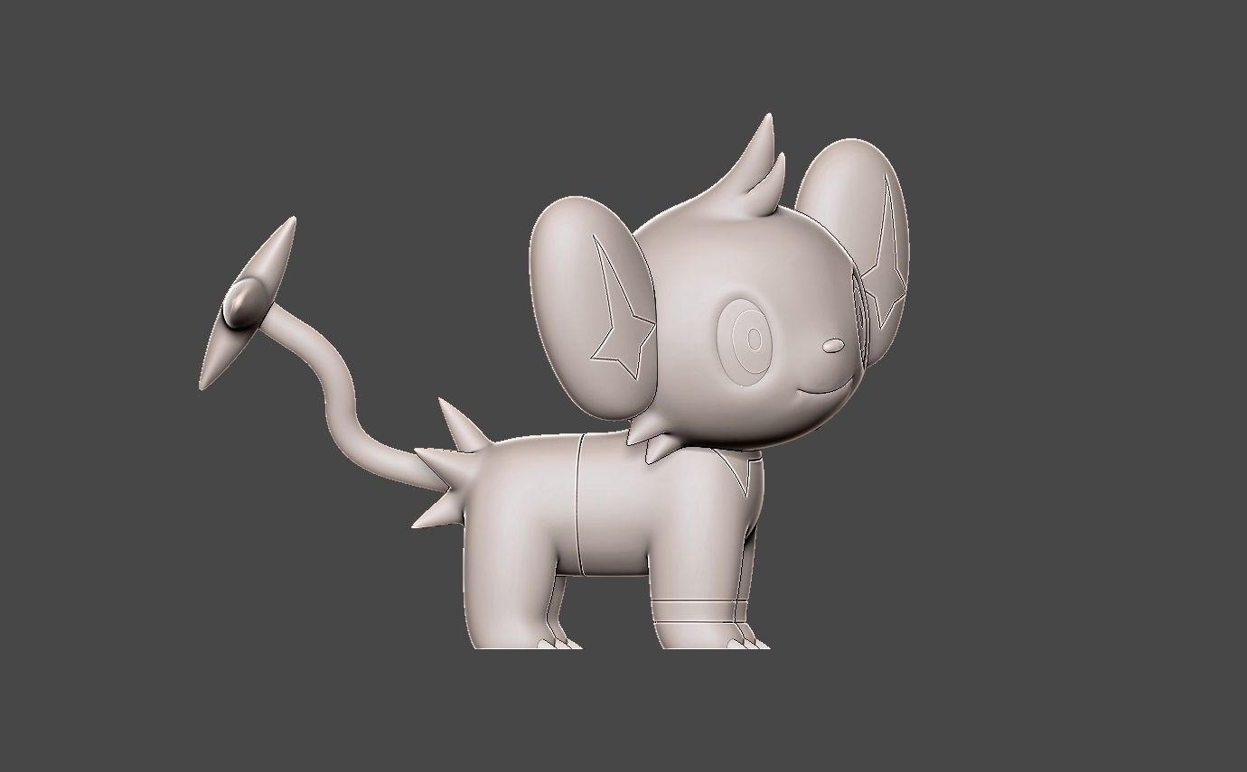 Pokemon shinx 3D print model_10