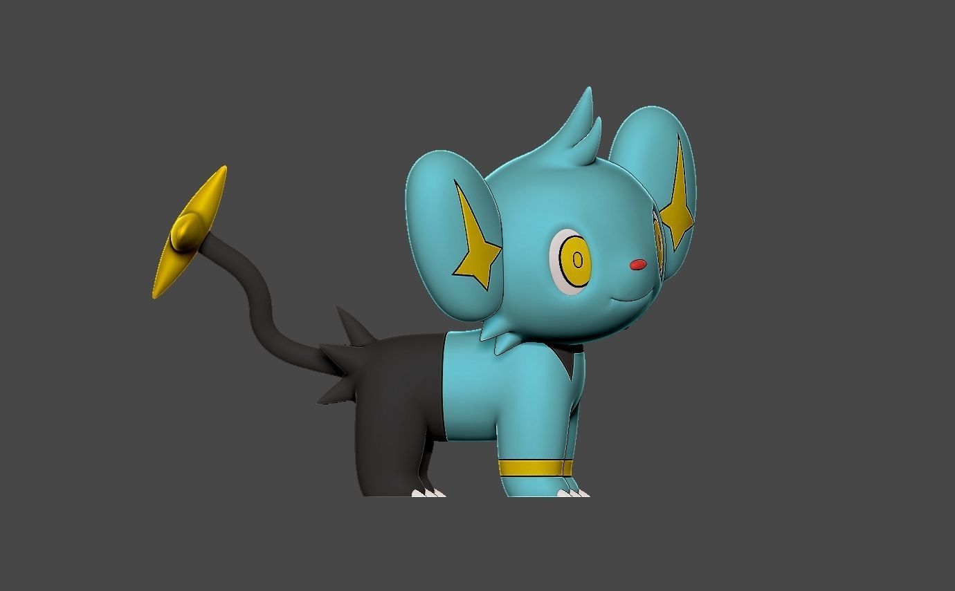 Pokemon shinx 3D print model_9