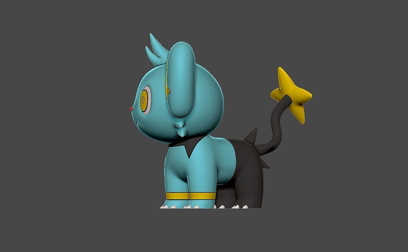 Pokemon shinx 3D print model_5