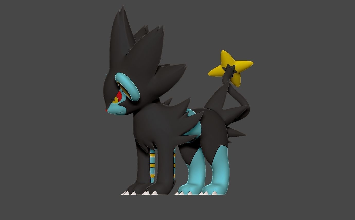 Pokemon luxray 3D print model_3