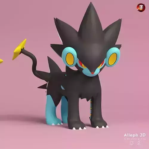 Pokemon luxray 3D print model
