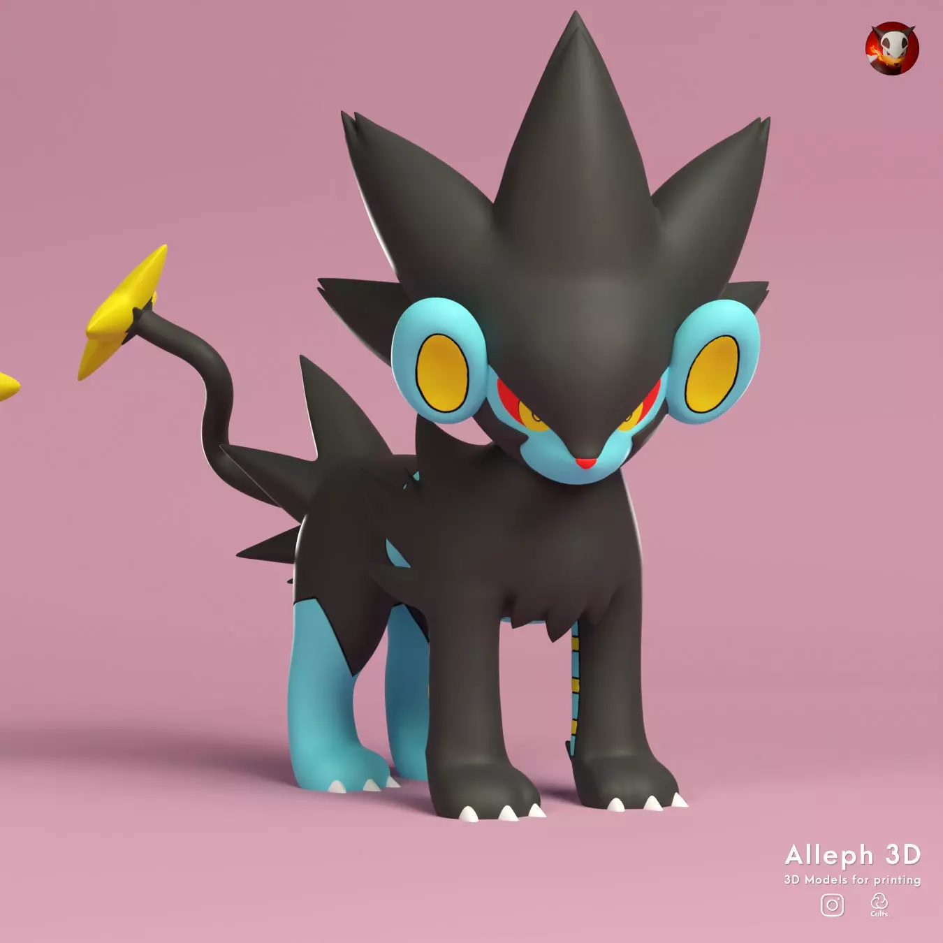Pokemon luxray 3D print model_0