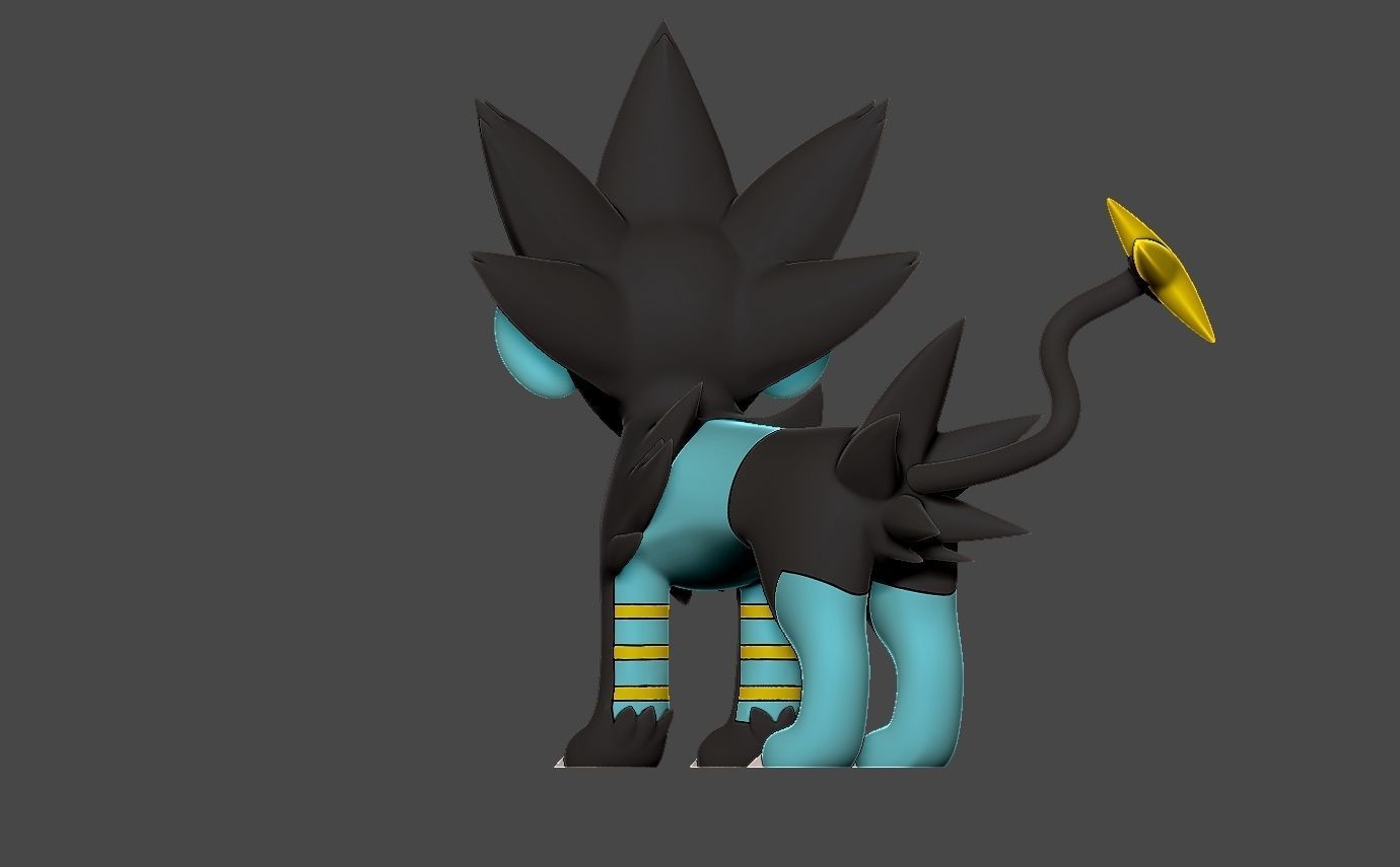 Pokemon luxray 3D print model_7