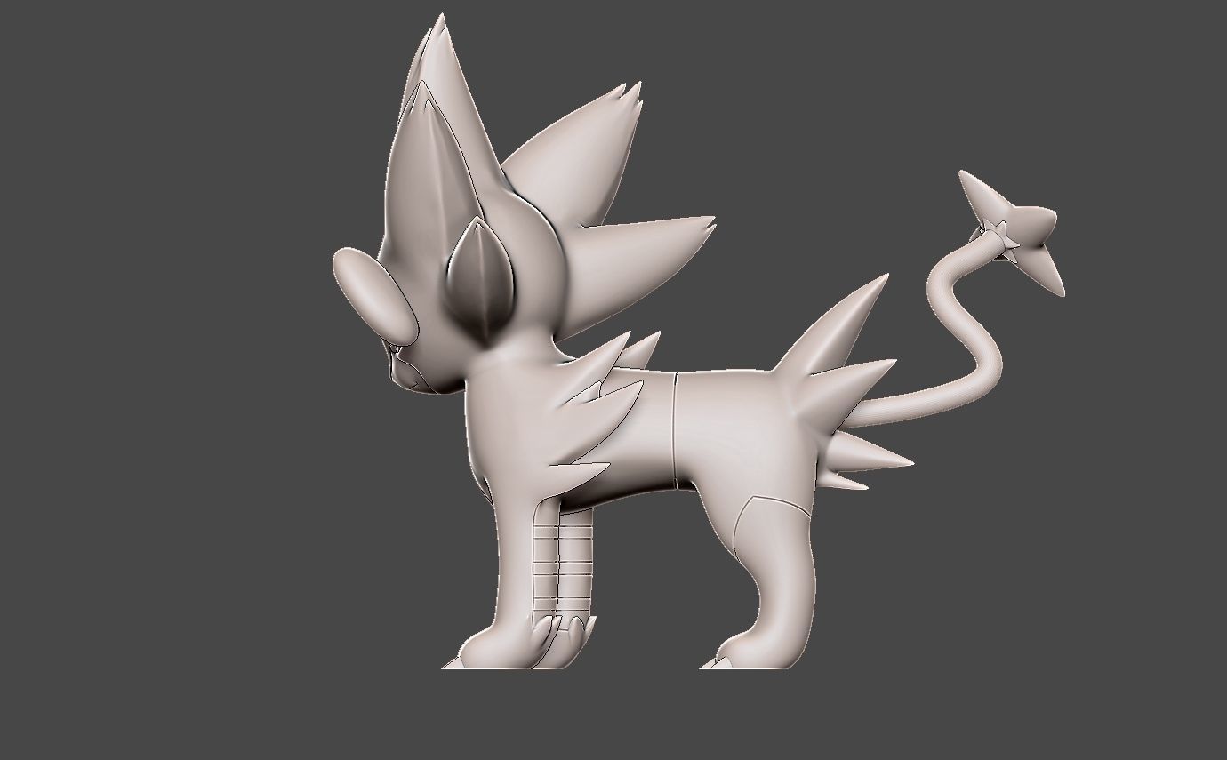 Pokemon luxray 3D print model_6