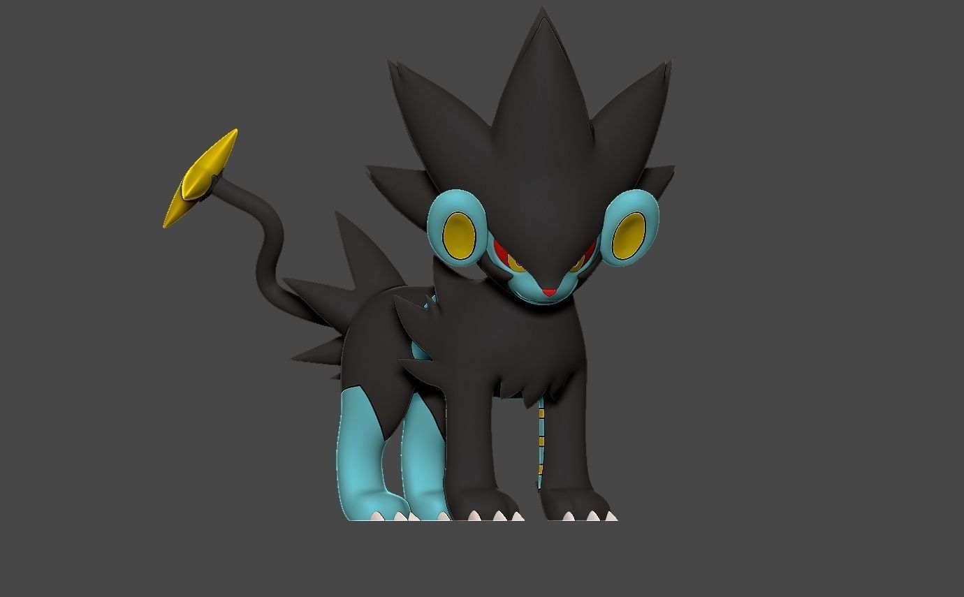 Pokemon luxray 3D print model_1