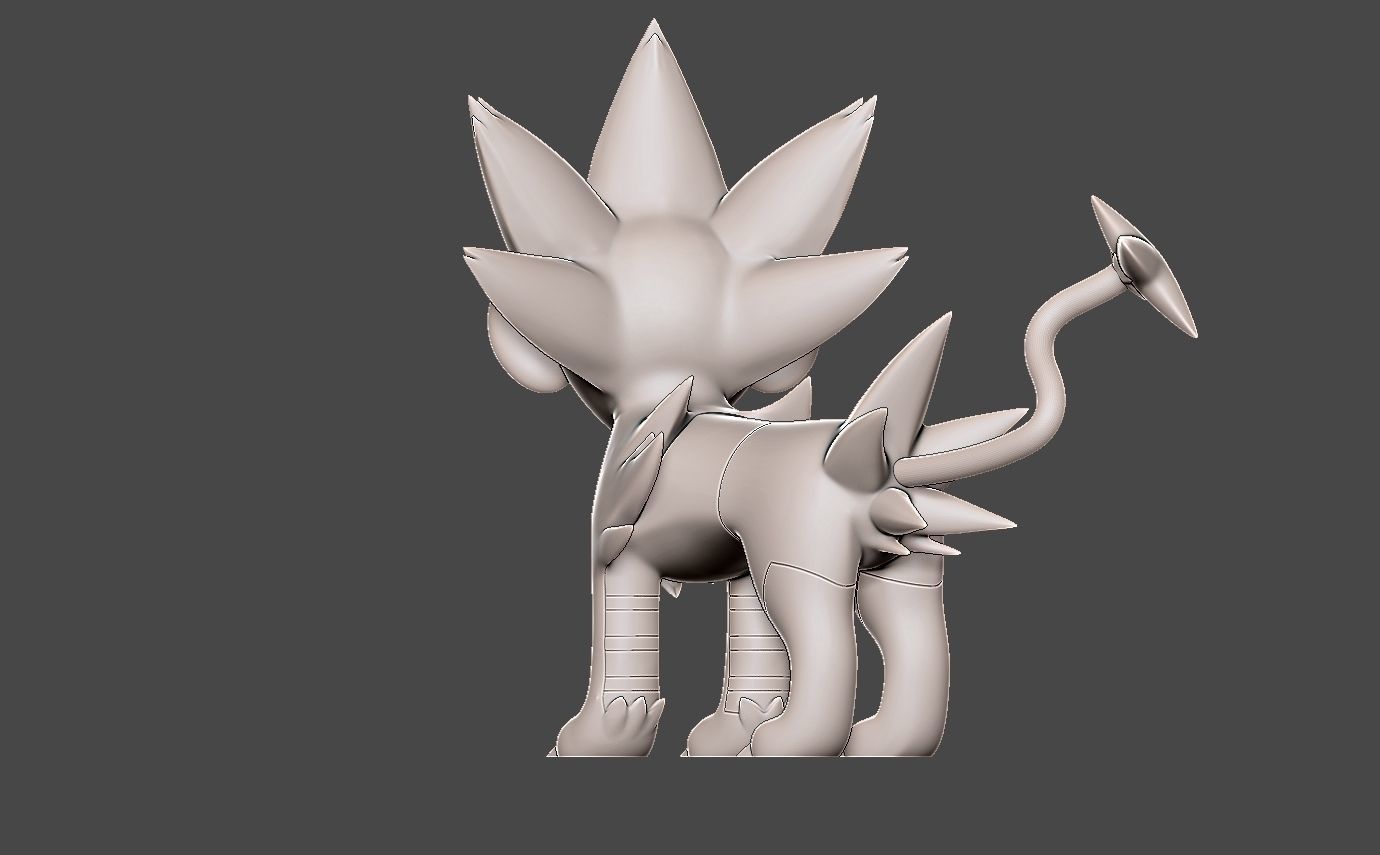 Pokemon luxray 3D print model_8