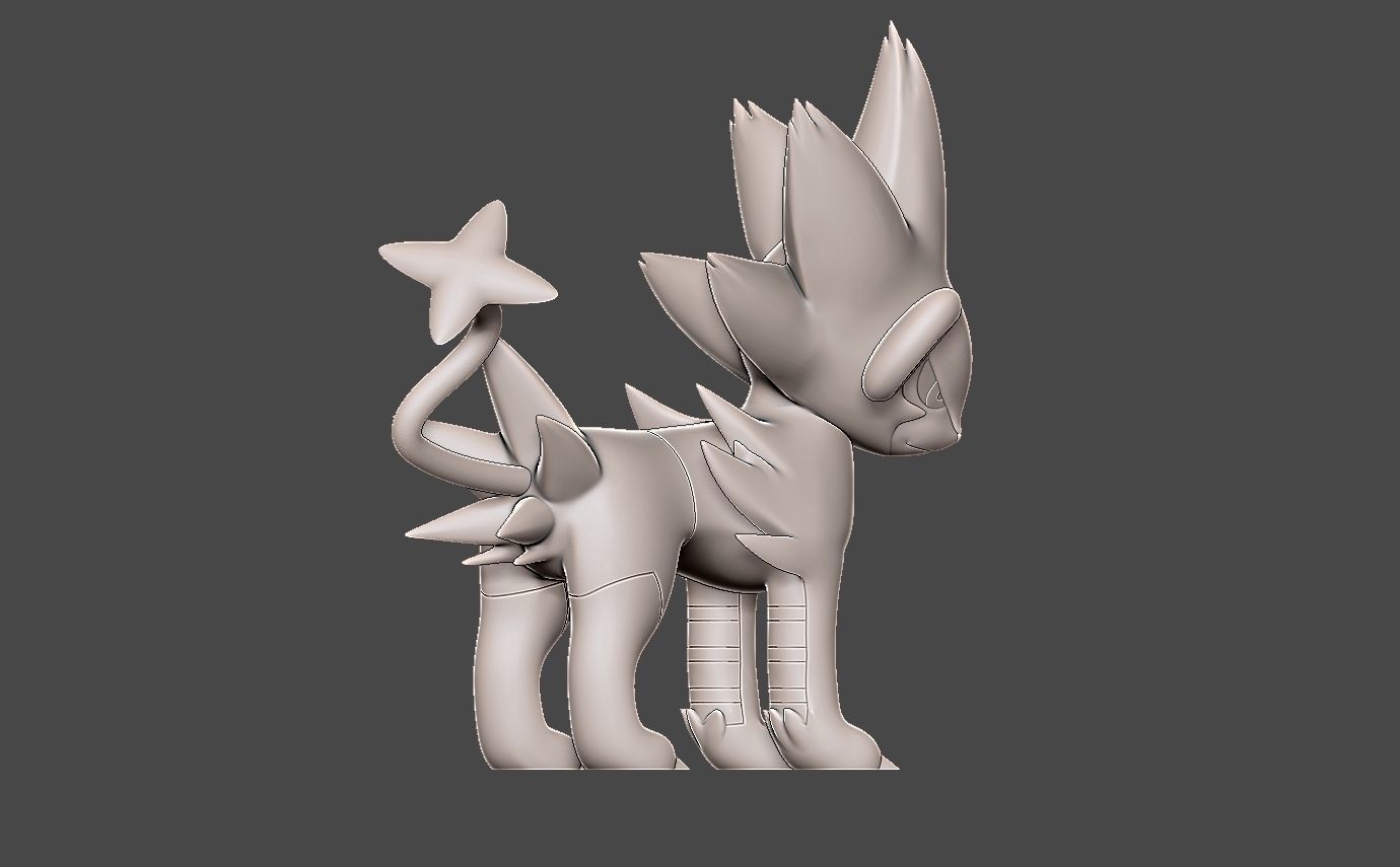 Pokemon luxray 3D print model_10