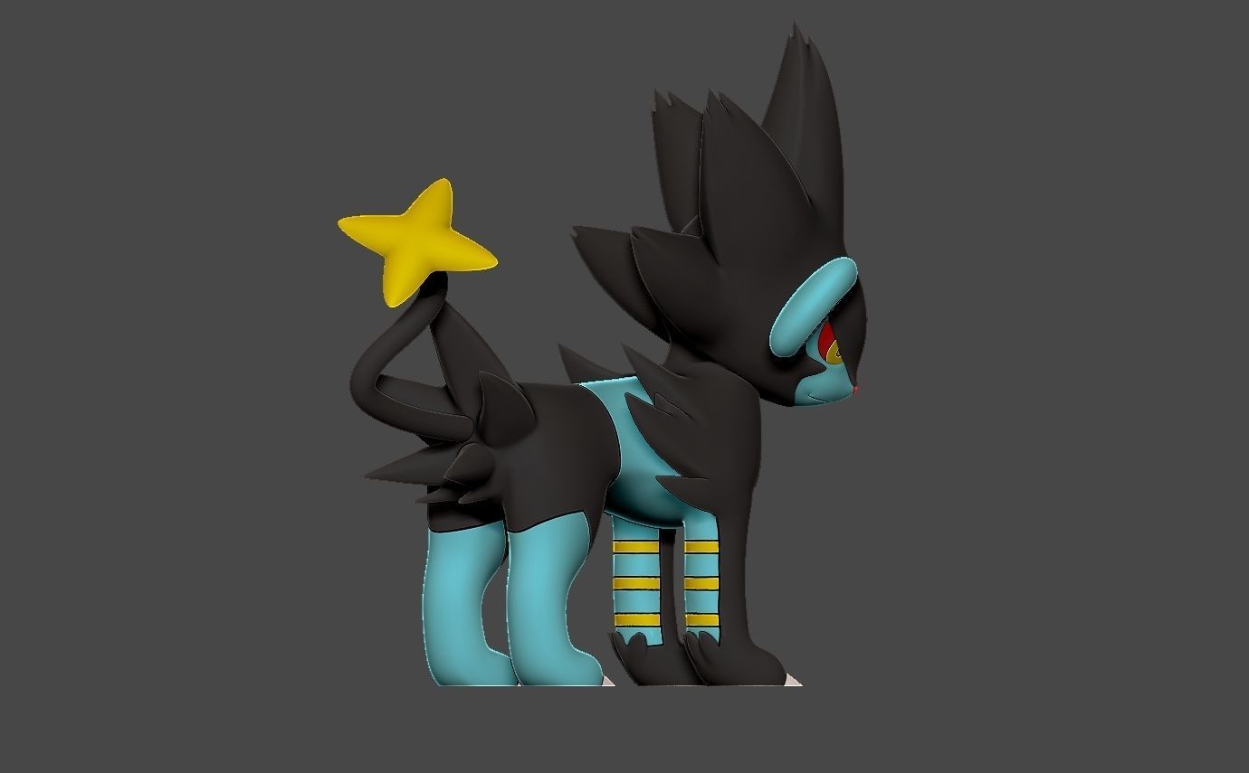 Pokemon luxray 3D print model_9
