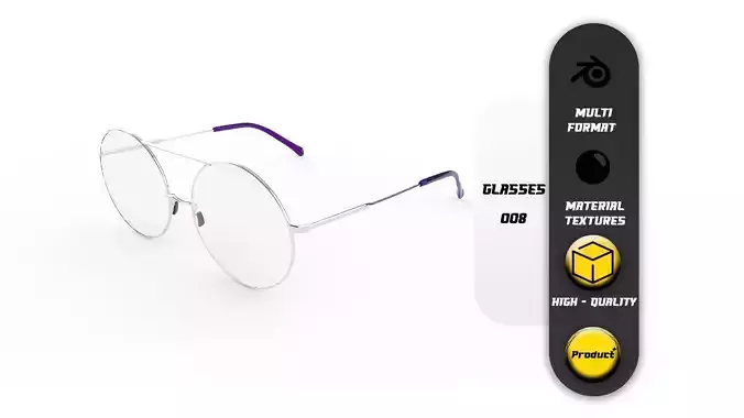 008 Models Image 3D model Glasses 008 VR / AR / low-poly | CGTrader