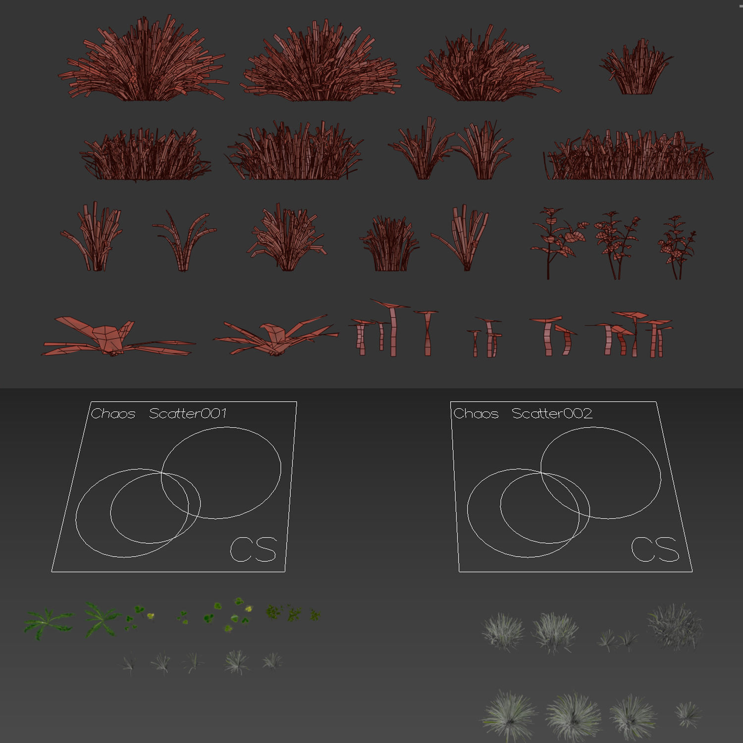 grass set 06 3D model_7