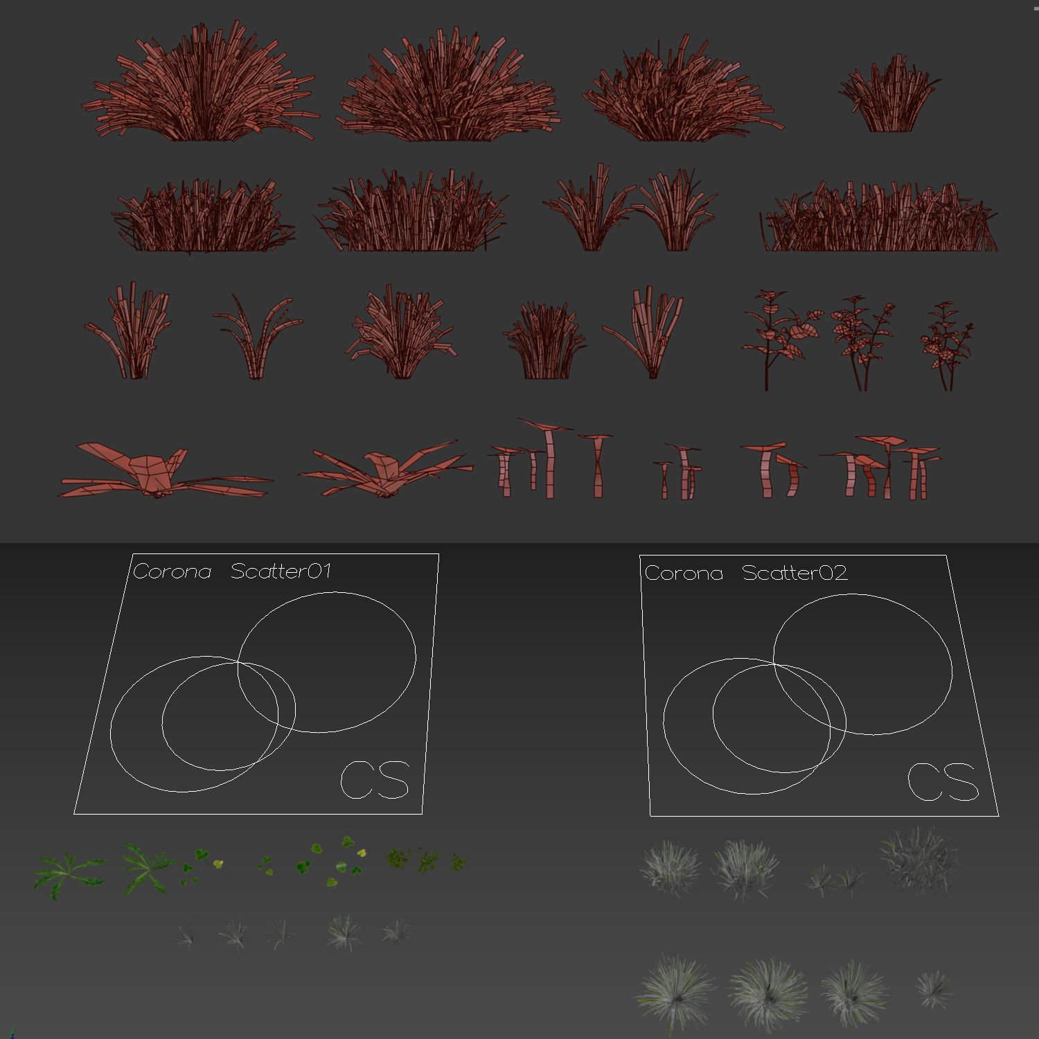 grass set 06 3D model_6