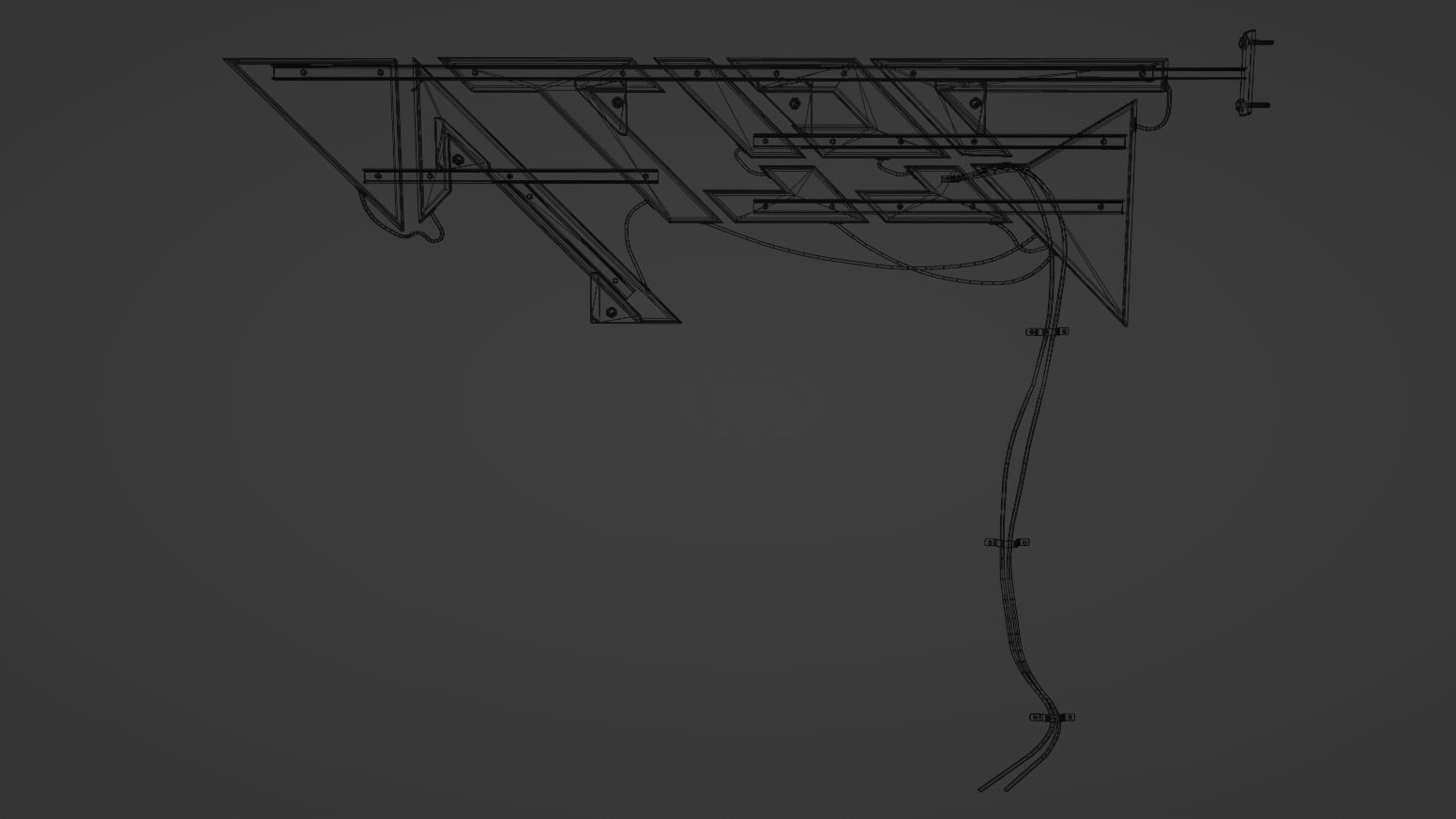 Delta facade logo signboard and decal Low-poly 3D model_15