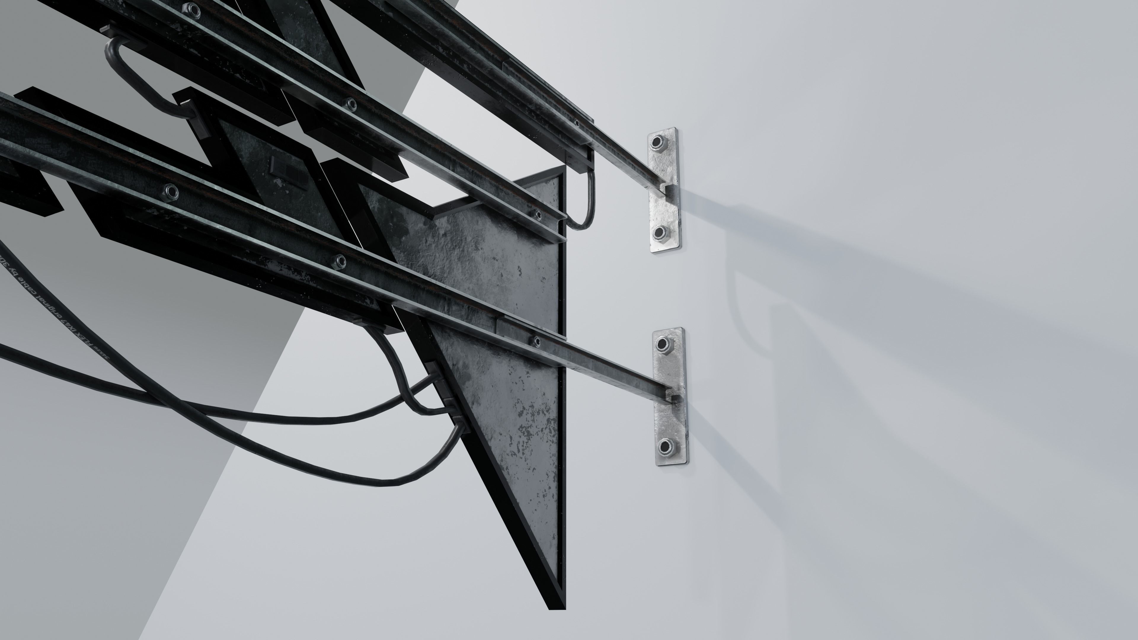 Delta facade logo signboard and decal Low-poly 3D model_9