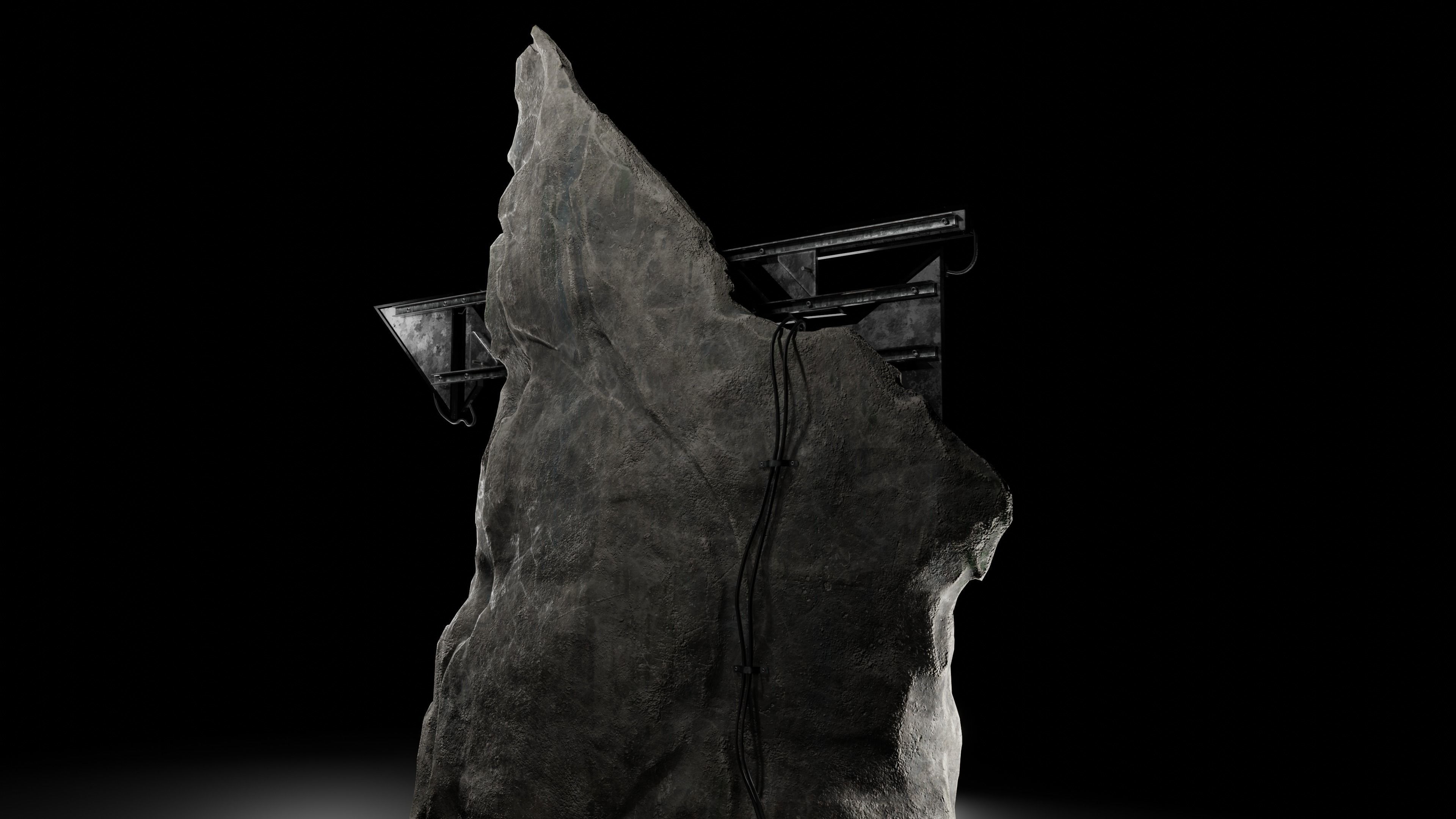 Delta facade logo signboard and decal Low-poly 3D model_4