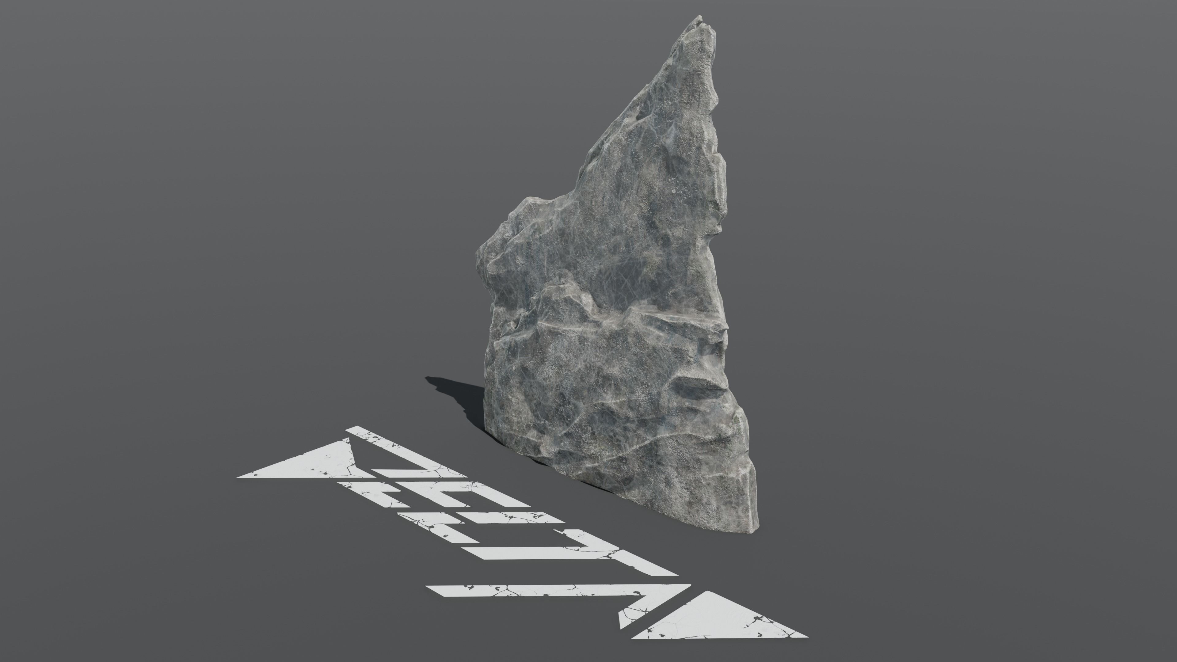 Delta facade logo signboard and decal Low-poly 3D model_13