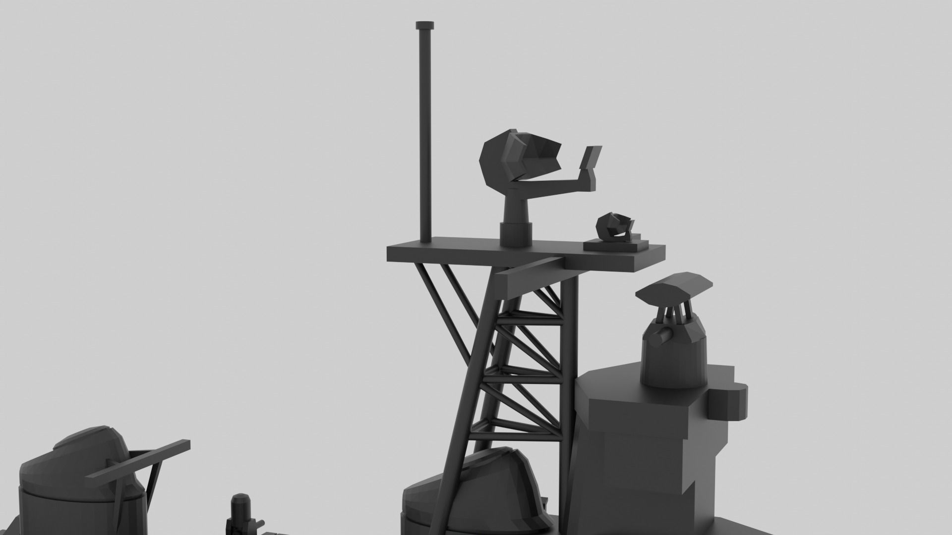 USS New Jersey - Model for small scale printing 3D print model_6