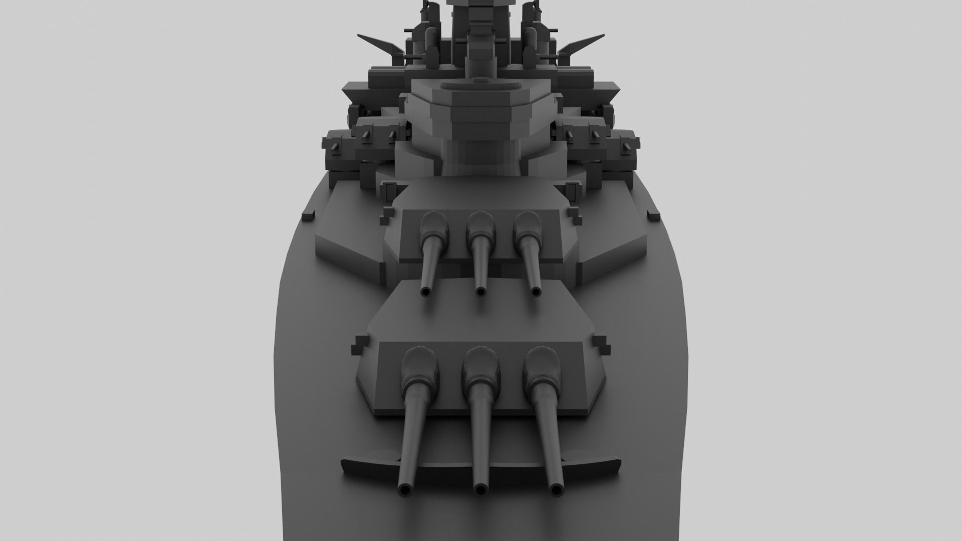 USS New Jersey - Model for small scale printing 3D print model_13