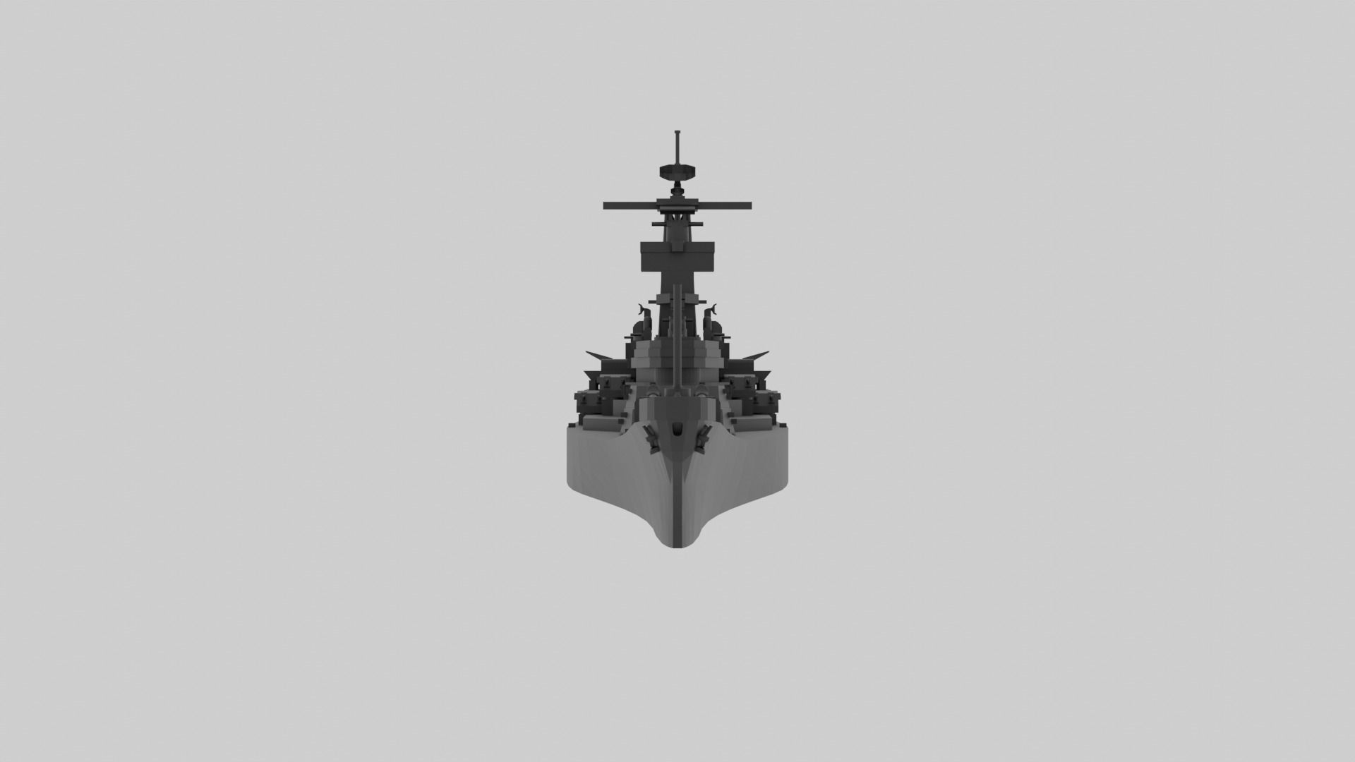 USS New Jersey - Model for small scale printing 3D print model_12