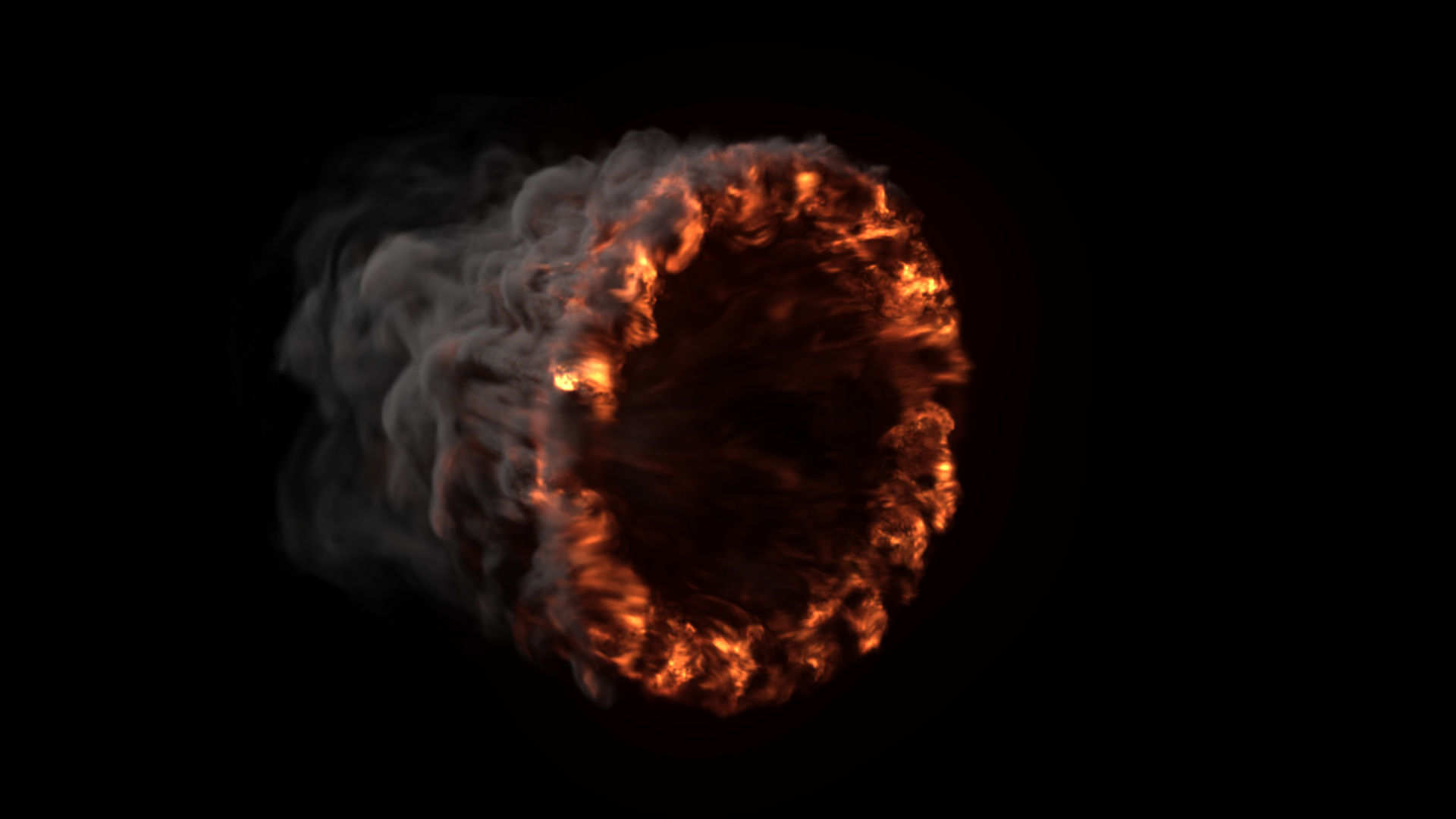 Fire Gate VDB looping sequence 10s  3D model_8