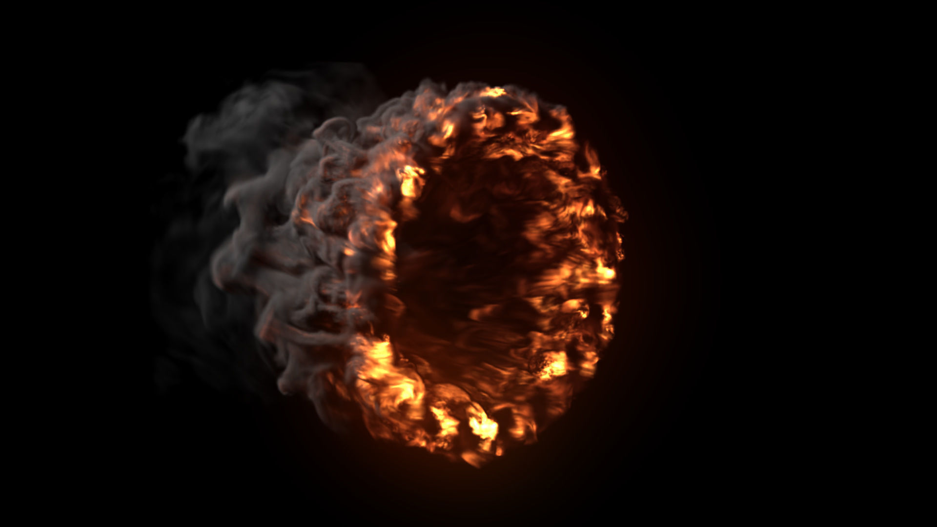 Fire Gate VDB looping sequence 10s  3D model_3