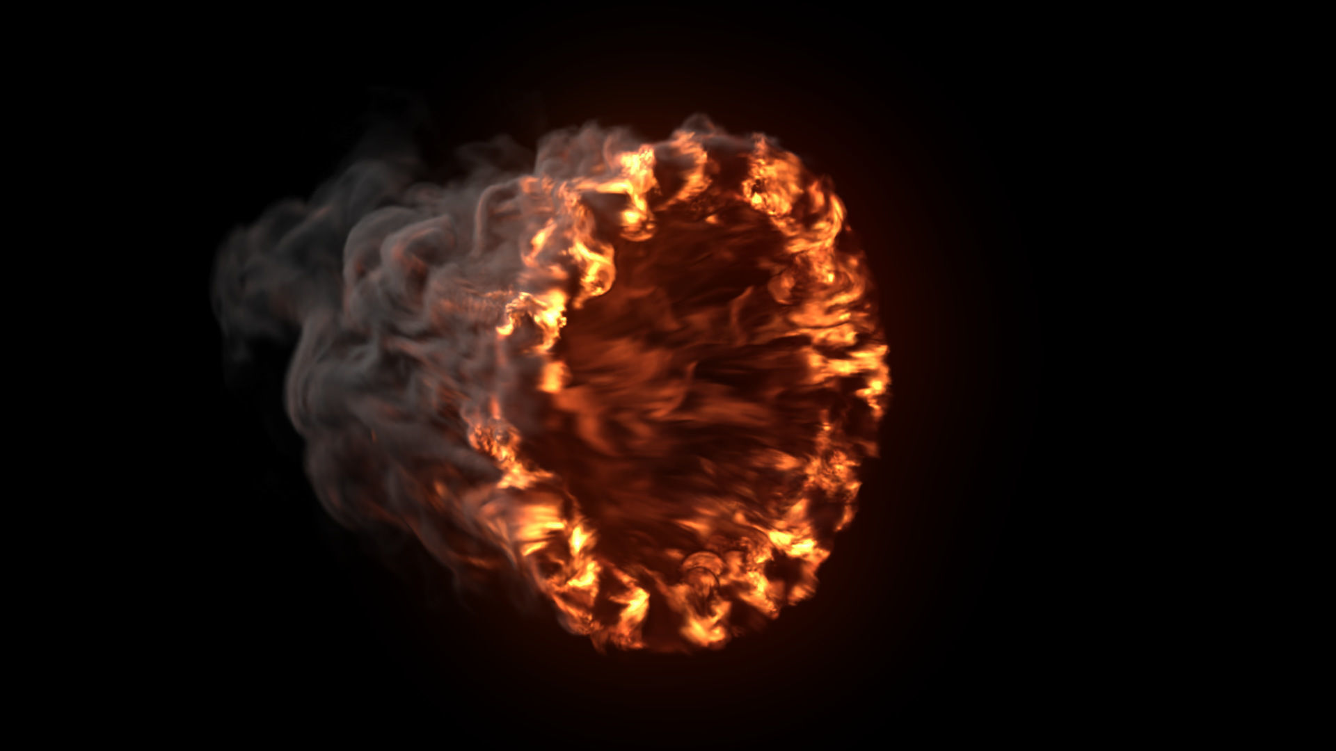 Fire Gate VDB looping sequence 10s  3D model_6