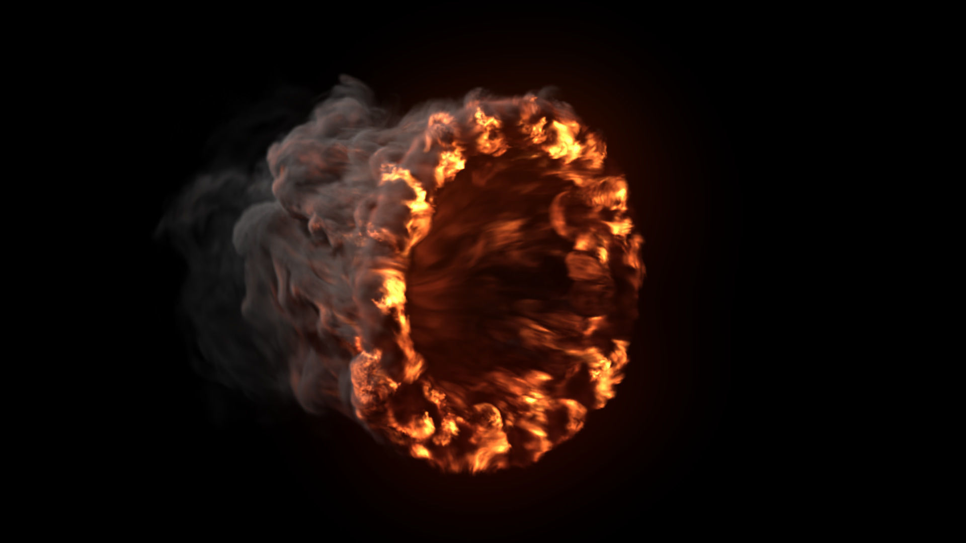 Fire Gate VDB looping sequence 10s  3D model_10