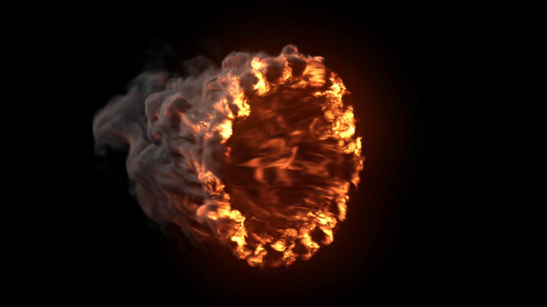 Fire Gate VDB looping sequence 10s  3D model_12