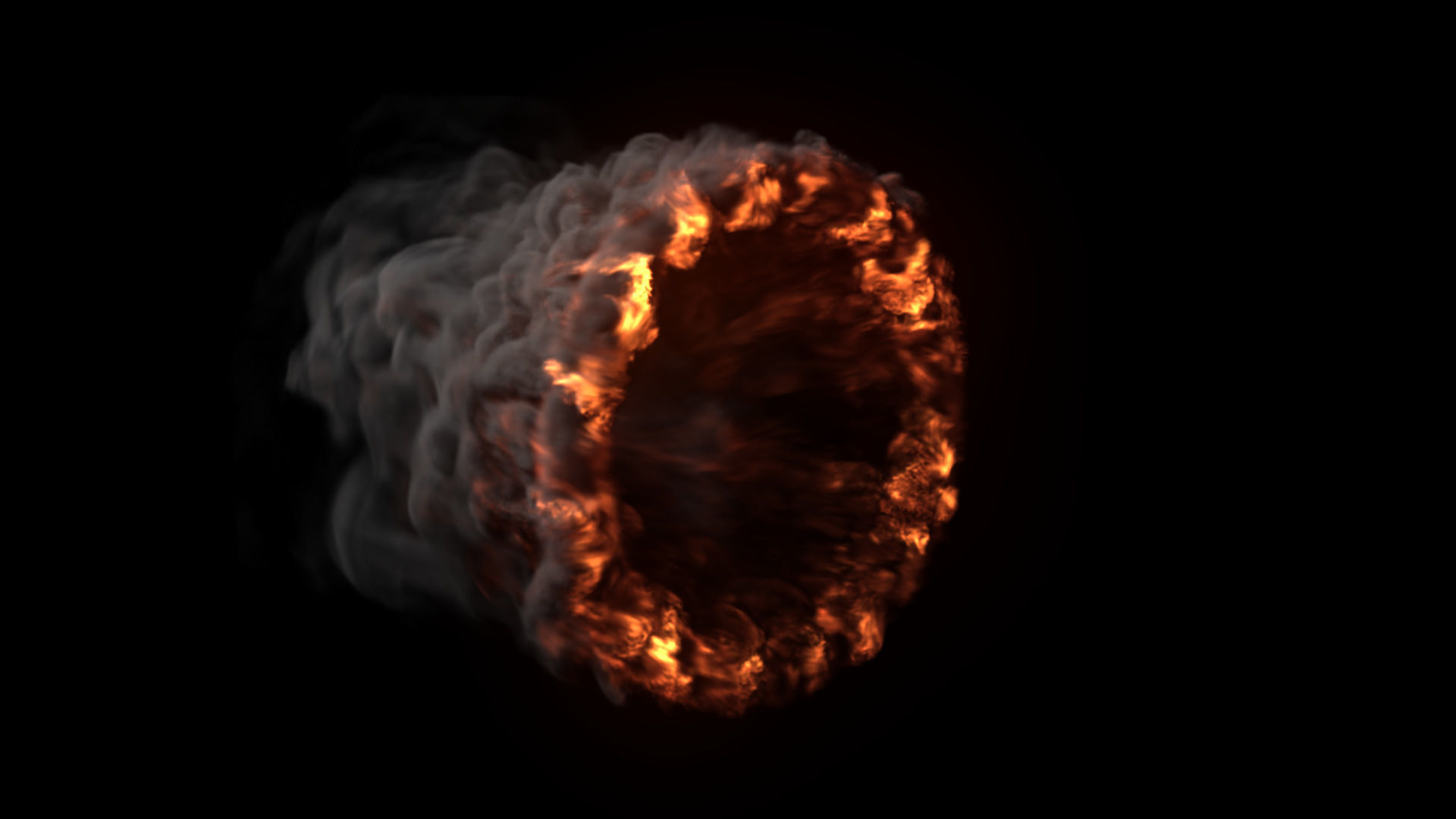 Fire Gate VDB looping sequence 10s  3D model_14