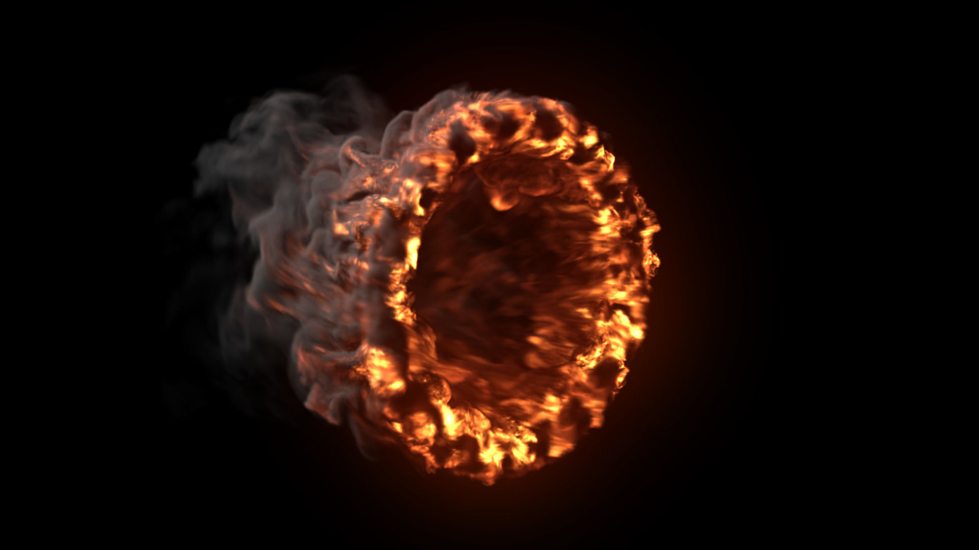 Fire Gate VDB looping sequence 10s  3D model_11