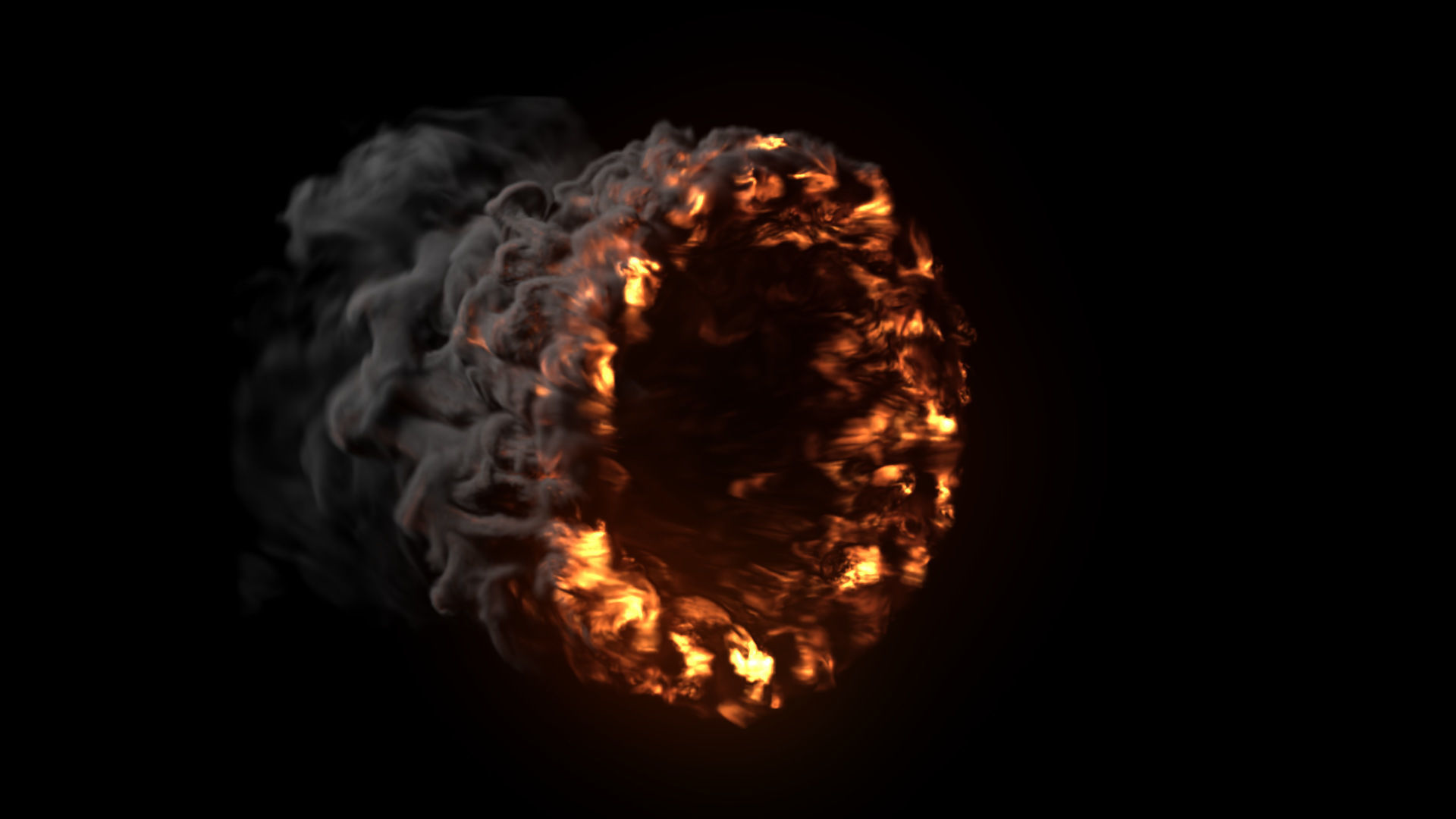 Fire Gate VDB looping sequence 10s  3D model_4