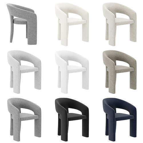 Nuevo Anise Dining Chair and Occasional Chair 3D model 5