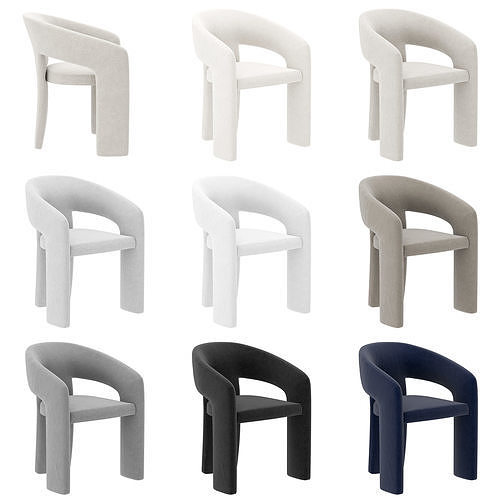 Nuevo Anise Dining Chair and Occasional Chair 3D model 6