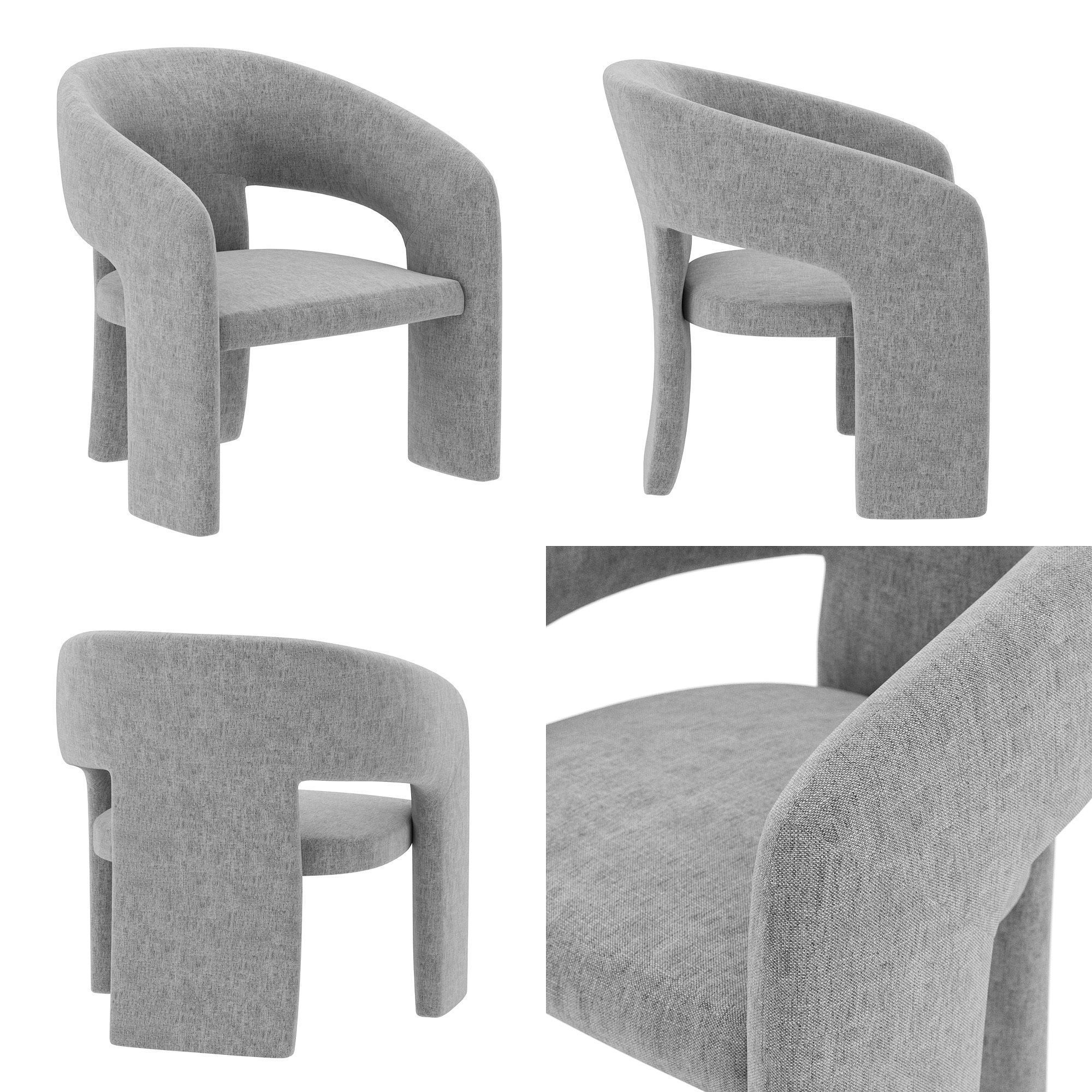 Nuevo Anise Dining Chair and Occasional Chair 3D model_8