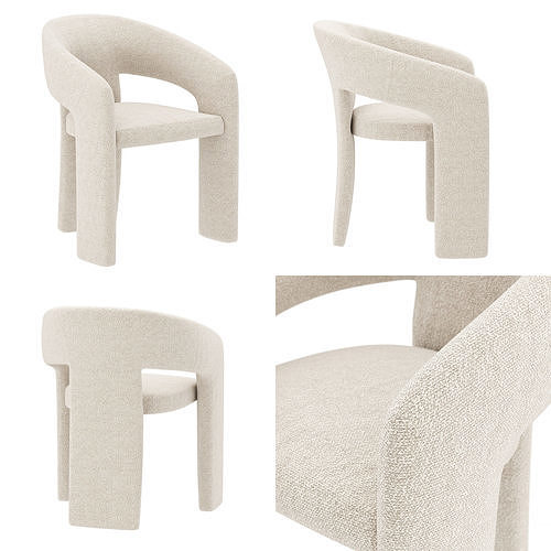 Nuevo Anise Dining Chair and Occasional Chair 3D model 7